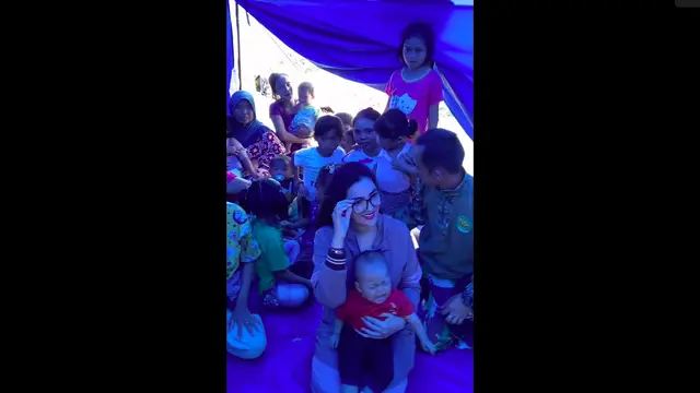 Ashanty Datangi Langsung Tenda Pengungsian Gempa Cianjur, Hibur Para Korban dan Salurkan Bantuan. (instagram.com/ashanty_ash)