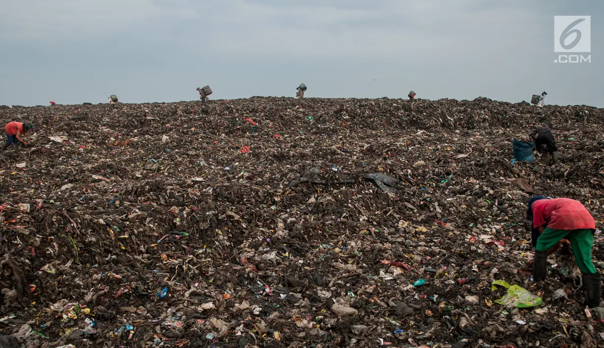Sejumlah pemulung saat memungut sampah di TPA Bantar Gebang, Kota Bekasi, Jawa Barat.  (Liputan6.com/Yoppy Renato)