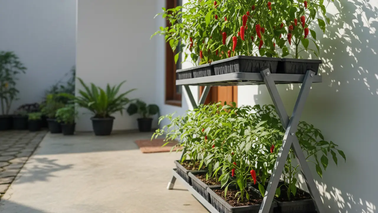 Desain Kebun Sayur Bertingkat Tanpa Paku dan Palu
