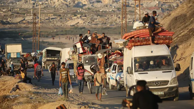 Warga Palestina Tinggalkan Kota Gaza di Tengah Ancaman Serangan Israel