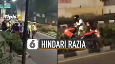 Mengetahui ada motor lain sukses menerobos pembatas jalan, pelaku mencoba meniru.