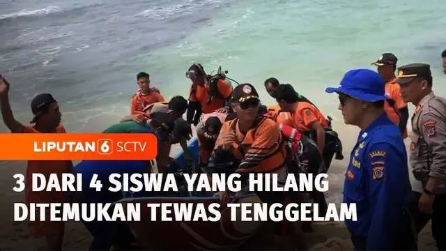 VIDEO: 4 Siswa SMP Terseret Ombak di Pantai Drini Gunungkidul, 3 Tewas 1 Masih Dicari