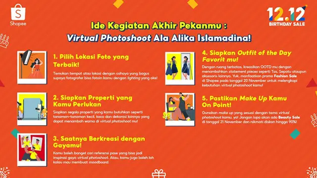 5 Tips Virtual Photoshoot Ciamik dari Alika, Cari Outfitnya di Shopee 12.12 Birthday Sale