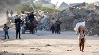 Masing-masing pihak, baik Israel maupun Hamas, saling tuduh gagal mematuhi kesepakatan gencatan senjata fase pertama yang diberlakukan sejak 19 Januari lalu. (Bashar TALEB/AFP)