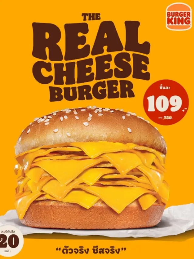 Viral Burger Tanpa Daging dan Bertumpuk 20 Lapis Keju, Dijual Rp47 Ribuan