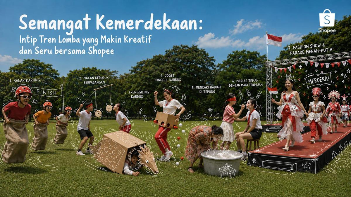 Rayakan Semangat Kemerdekaan, Intip Tren Lomba Kreatif dan Seru Bareng Shopee