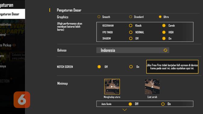 Grafis saat main FreeFire dengan Redmi Note 9 Pro (Liputan6.com/Agustin Setyo W)
