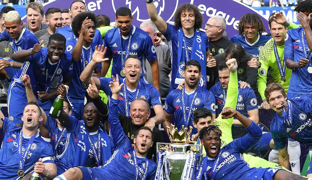 1. Chelsea - 30 Menang 3 Seri 5 Kalah - 93 Poin. (EPA/Andy Rain)