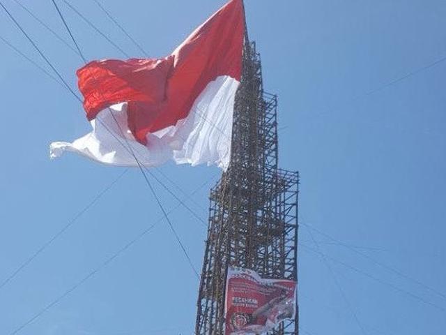 Kibarkan Merah Putih Raksasa Pramuka Pecahkan Rekor Dunia Citizen6 Liputan6 Com