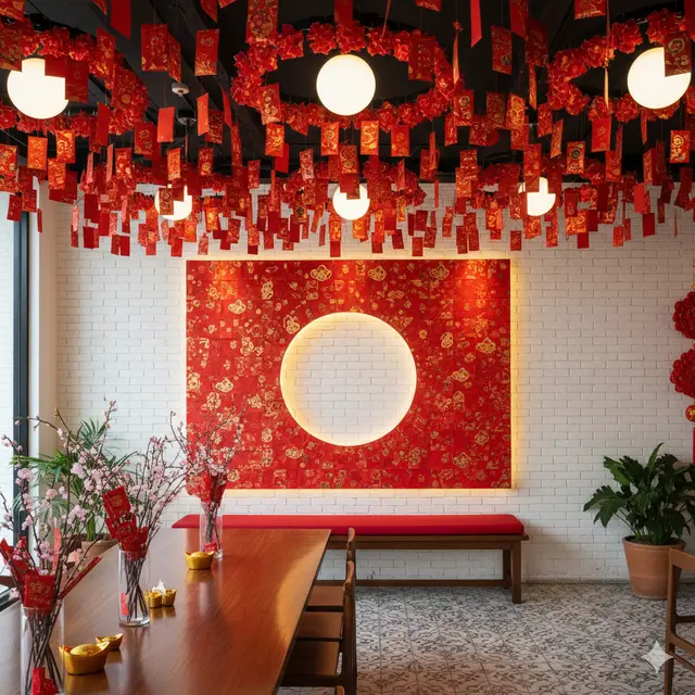 Ide Dekorasi Imlek untuk Toko dan Rumah Makan (Foto: Gemini AI)