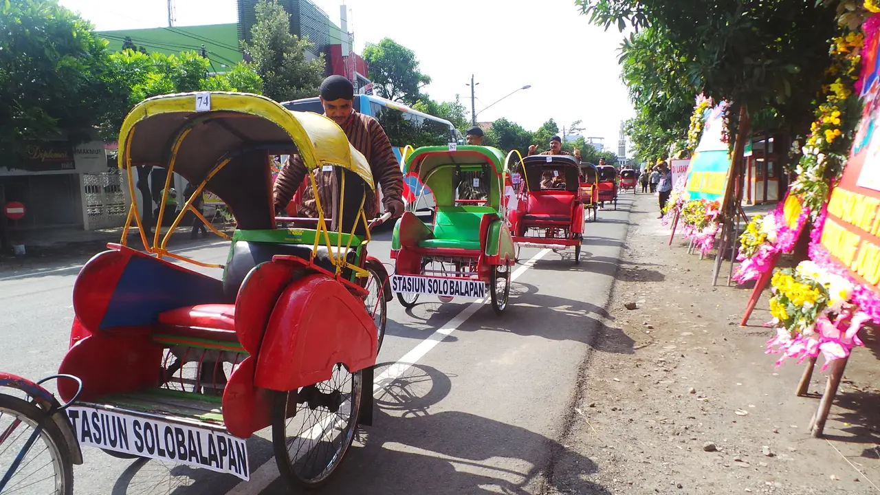 Pernikahan Gibran-Selvi - Becak 0615 2