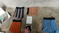 Rangkaian produk pakaian dalam pria dari Underwell. (Liputan6.com/Dinny Mutiah)