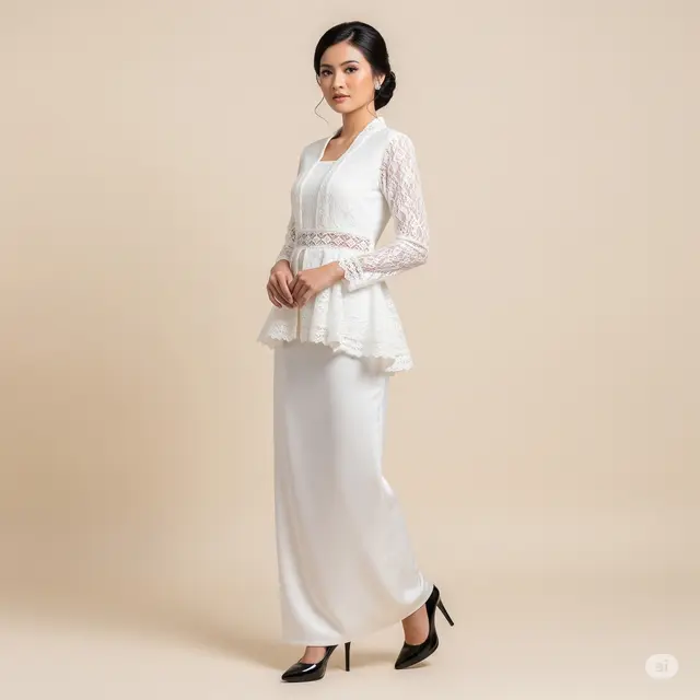 Kebaya Brokat Minimalis Elegan Modern.