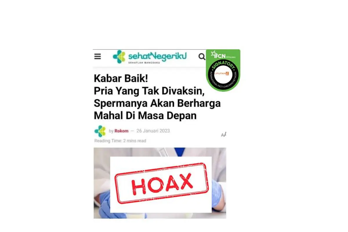 Cek Fakta vaksin covid-19 merusak sperma