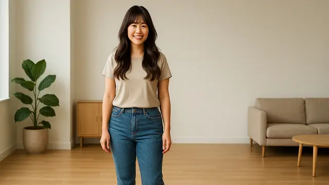 Model Rambut Layer Panjang Berponi Wajah Bulat untuk Usia 30 Tahun/via ChatGPT