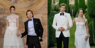 Millie Bobby Brown baru mengungkap tampilan gaun pengantin di hari pernikahannya dengan Jake Bongiovi [@miliebobbybrown @jakebongiovi]