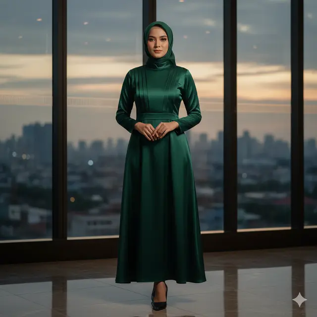 7 Model Gamis Formal Wanita dengan Kesan Pejabat, Rapi, Elegan, dan Penuh Wibawa