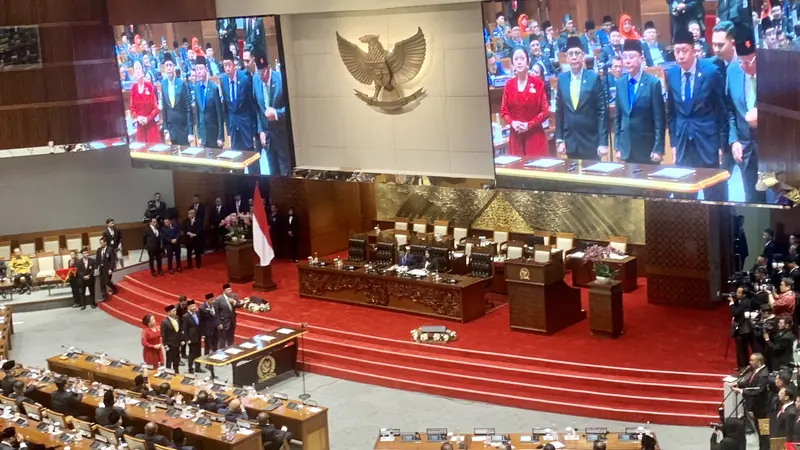 Ketua DPP PDIP Puan Maharani menjadi Ketua DPR RI 2024-2029 (Liputan6.com/Delvira Hutabarat)