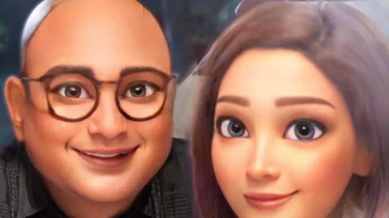 Maia Estianty dan Irwan Mussry tampil bergaya animasi (https://www.instagram.com/p/COwsdwRjXMI/)