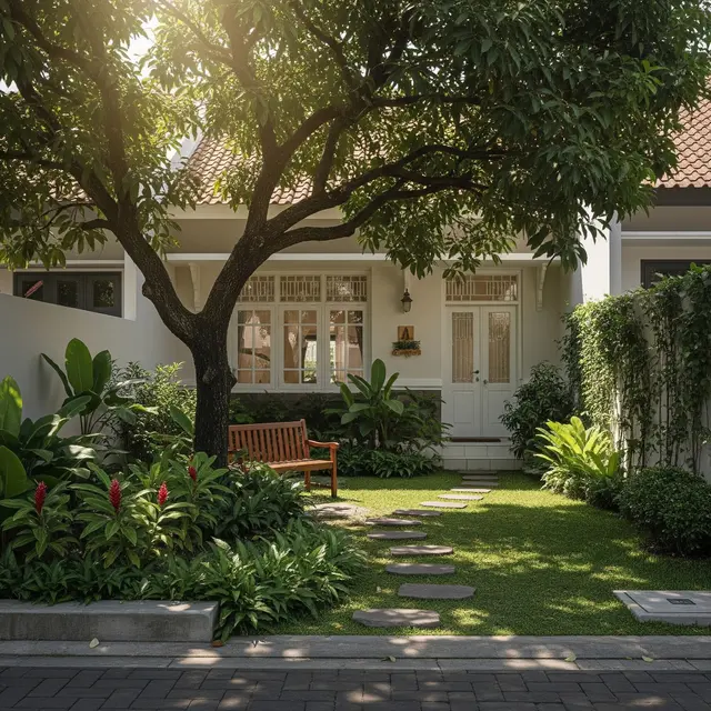 Inspirasi Halaman Rumah Tempo Dulu (Gemini AI)