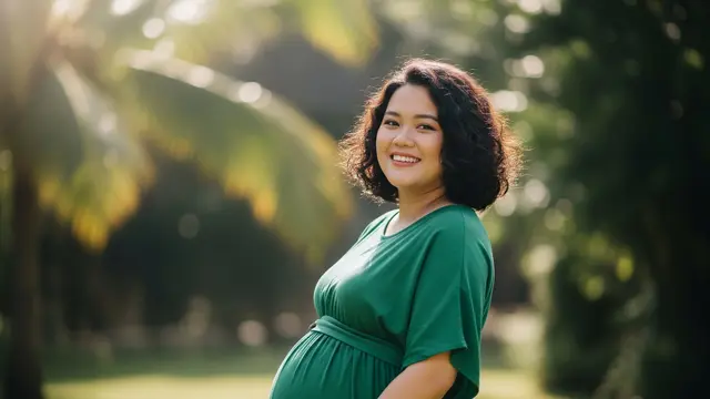 Outfit Ibu Hamil Gemuk Terbaru. Foto: Gemini