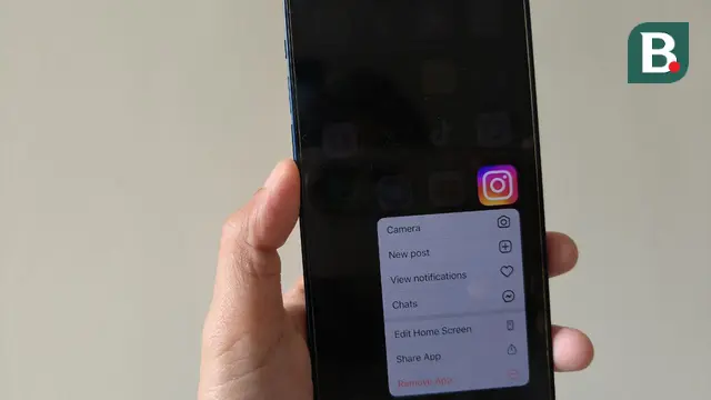 Ilustrasi aplikasi Instagram