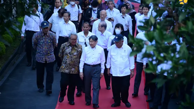 Menteri Pekerjaan Umum dan Perumahan Rakyat (PUPR) menyambut kunjungan Yang Mulia Kaisar Jepang Naruhito di Balai Teknik Sabo, Yogyakarta, Rabu (21/6/2023).