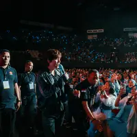 Kyuhyun di konser "Restart" di Tennis Indoor, Jakarta, Sabtu (18/5/2024). [Foto: Istimewa]