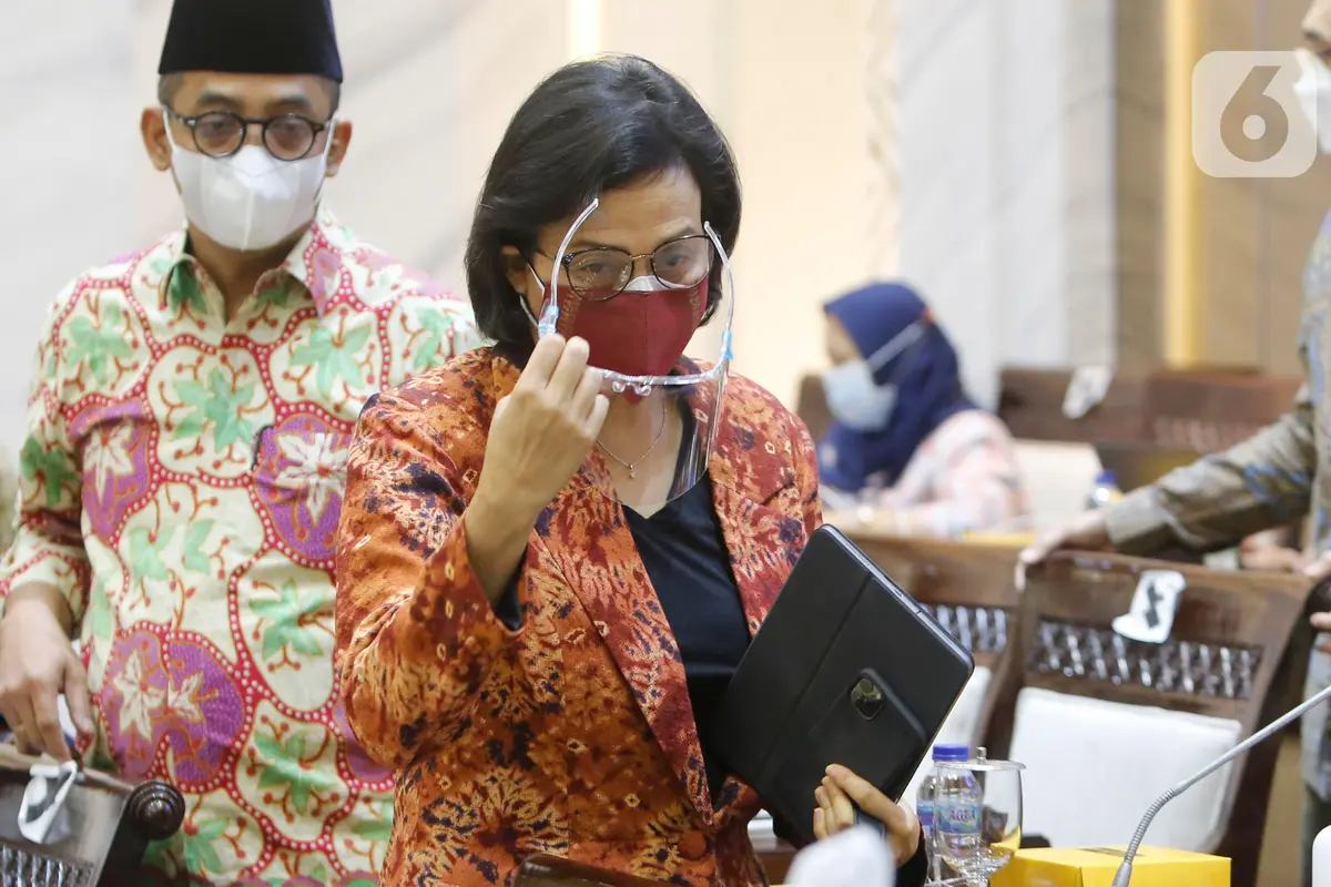 Sri Mulyani Rapat dengan Komisi XI DPR Bahas Pagu Indikatif Kemenkeu