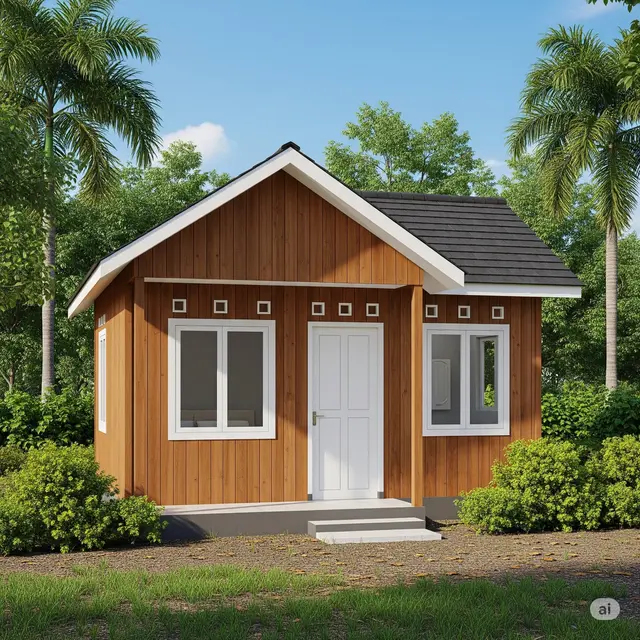 Rumah Kayu Knock-Down Tipe 36