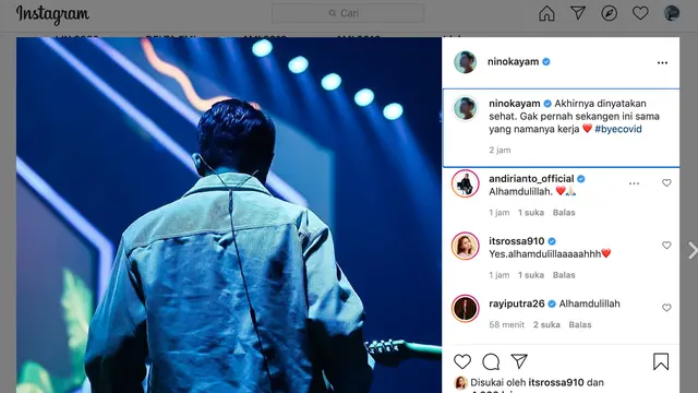 Unggahan Anindyo Baskoro alias Nino RAN. (Foto: Instagram @ninokayam)