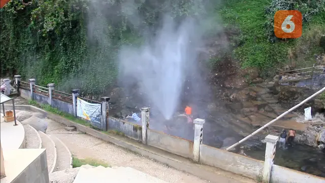 Wisata alam Geyser Cisolok di Sukabumi, Jawa Barat (Liputan6.com/Fira Syahrin).