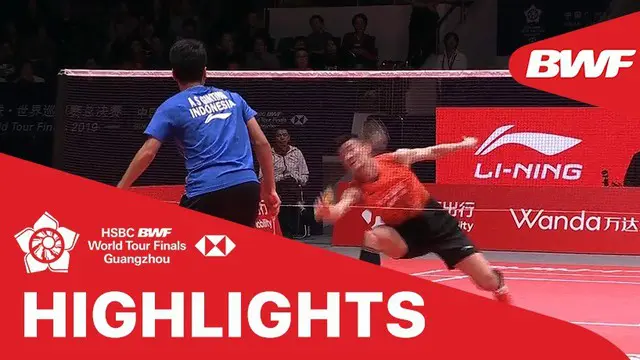 Berita video match highlights semifinal BWF World Tour Finals 2019, Anthony Ginting vs Chen Long, Sabtu (14/12/2019).