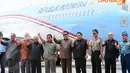 Sejumlah Menteri menyambut kedatangan pesawat kepresidenan BBJ-2 di Lanud Halim, Jakarta Timur, Kamis (10/4/14)(Liputan6.com/Andrian M. Tunay)