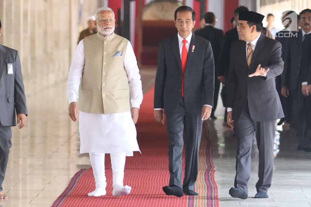 Presiden Jokowi dan PM India Kunjungi Masjid Istiqlal