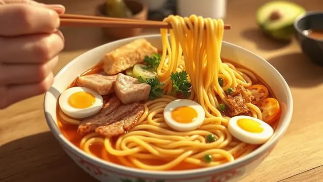 Siapa yang bisa menolak kelezatan mie instan? Namun, kamu harus tahu bahwa ada bahaya tersembunyi di balik mi instan jika dimakan setiap hari. Penting untuk mulai membatasi konsumsinya! (Ilustrasi by AI)