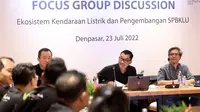 PT PLN (Persero) menggelar _Focus Group Discussions_ (FGD) untuk menambah Stasiun Penukaran Baterai Kendaraan Listrik Umum (SPBKLU) di Indonesia yang digelar di Hotel Andaz, Denpasar, Sabtu (23/7).