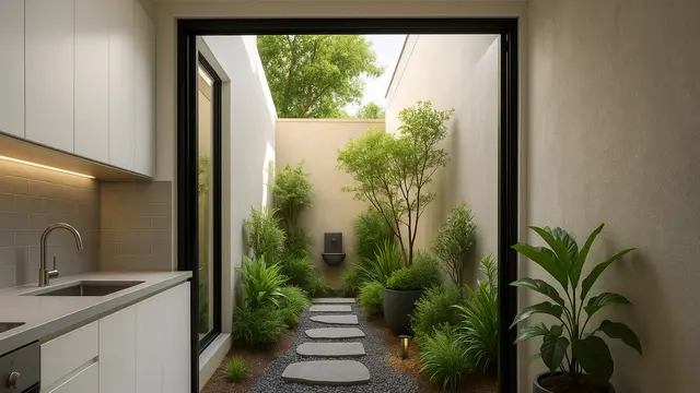 Desain Taman Dalam Rumah Dekat Dapur (Foto: ChatGPT)