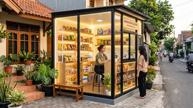 Desain Warung Kecil Depan Rumah