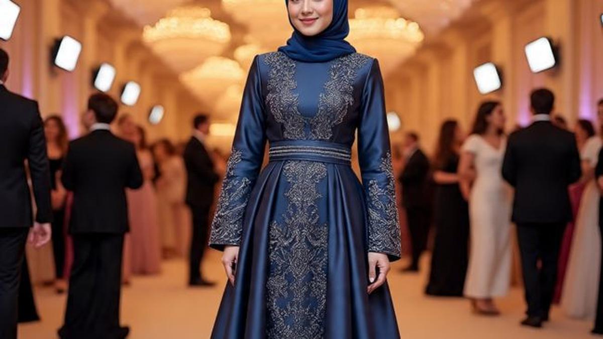 10 Model Baju Pesta Muslimah dengan Detail Bordir yang Elegan dan Mewah, Pancarkan Keanggunan