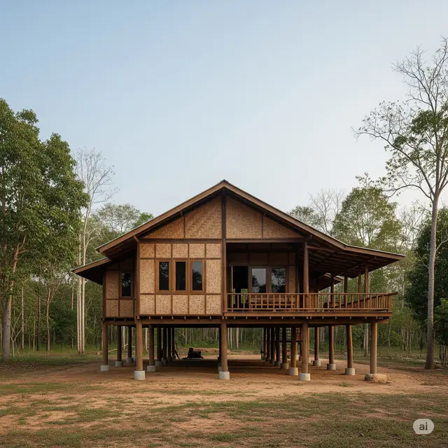Rumah Sederhana Unik di Desa.