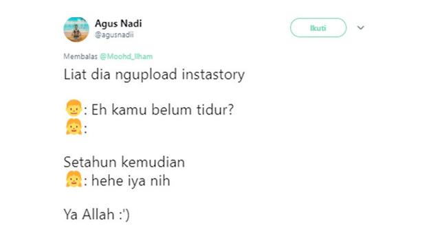 Cuitan kocak (Sumber: Twitter/@/agusnadii)