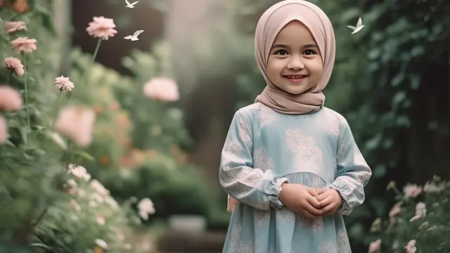 Gamis Katun Lengan Panjang