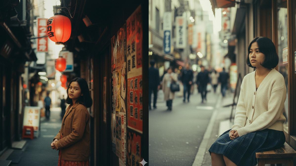 Prompt AI Edit Foto Ala Street Photography di Jepang, Bikin Hasilnya Terlihat Sinematik dan Nostalgik