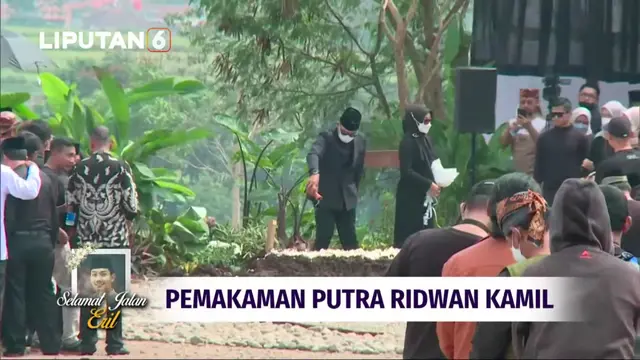Prosesi Pemakaman Emmeril Kahn Mumtadz, Putra Ridwan Kamil