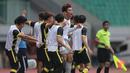 <p>Pemain cadangan Timnas Malaysia U-19 merayakan gol ke gawang Timnas Vietnam U-19 pada laga semifinal Piala AFF U-19 2022 di Stadion Patriot Candrabhaga, Bekasi, Rabu (13/7/2022). (Bola.com/M Iqbal Ichsan)</p>