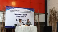 Peneliti LSI Denny JA, Ardian Sopa menyampaikan rilis terkait Pilpres 2019. (Liputan6.com/Yopi Makdori)