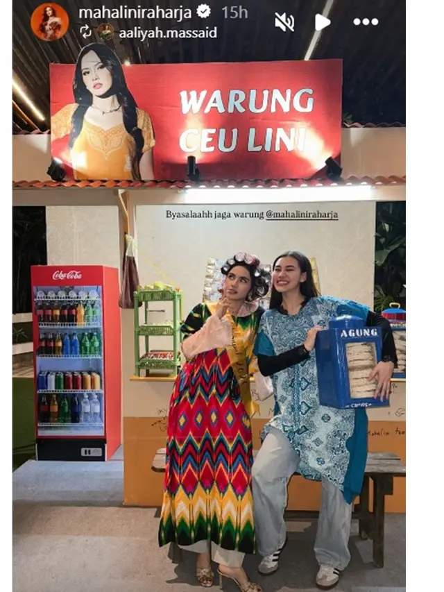 7 Potret Warung Ceu Lini di Ultah Mahalini ke-26, Ada Kue Microwave Unik
