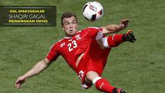 Gol Spektakuler Xherdan Shaqiri tak mampu membawa Swiss ke babak selanjutnya usai kalah 4-5 lewat drama adu penalti