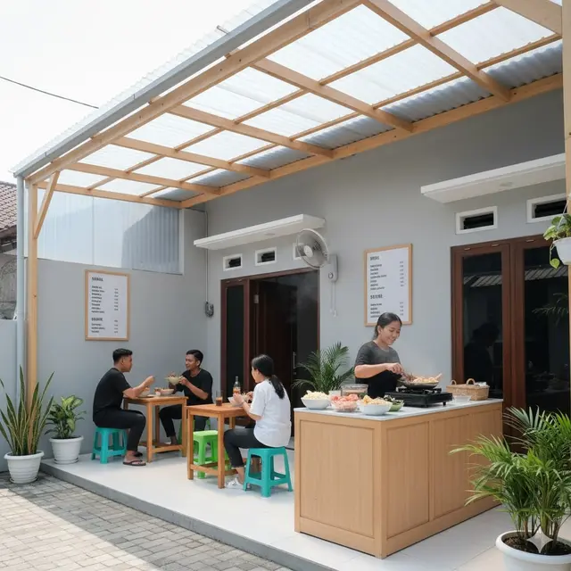 Konsep Semi-Outdoor dengan Atap Transparan